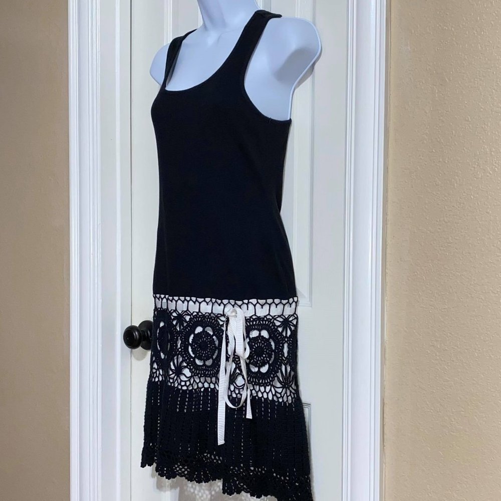 Moda International Ribbed Racerback Crochet Dress - Picture 3 of 14